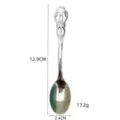Stainless steel royal court vintage coffee spoon long handle mixing spoon dessert spoon - Coffee Spoon / Silver