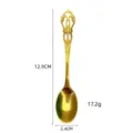 Gold Stainless Steel Long Handle Coffee Spoon Vintage Baroque Stirring Spoon Dessert Spoon - Coffee Spoon / Gold