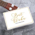 Vergoldete Grußkarte für Weihnachten, Geburtstag und Neujahr mit elegantem Design. - Besten Wünsche / Nur Karte