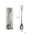 Stainless steel vintage long handle spoon royal court style coffee mixing dessert spoon - Iced Tea Spoon / 6 Pieces/Pack / Silver