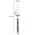 Roestvrijstalen Taartschep met Walnoot Houten Handvat Dessert Serveerhulpmiddel 25,5cm - 304 Roestvrijstalen taartschep met walnoothouten handvat