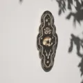 Gothic wooden wall hanging decor with skull and rose motifs for Halloween and home decoration - Style 6