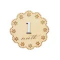 Wooden monthly milestone photo card detail, baby growth photography prop, newborn keepsake. - Style 3 / 15cm