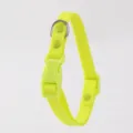 Collare per cani domestici verde fluorescente luminoso con fibbia in plastica resistente. - Collare Taglia S / Giallo