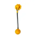 Yellow suction cup dog chew toy, durable molar ball interactive training pet supplies variant - 5cm / Yellow 5cm Treat Dispensing Ball (with Suction Cup)