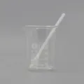 50ml klarem Glasbecher mit Rührstab für Labor und Haustierfütterung Messung verwendet. - 1 Messbecher-Set
