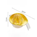 Manuelle Zitruspresse Orangen Zitronen Handpresse Küchenhelfer Haushaltsgerät 20cm - Gelb