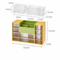 Boîte de rangement de bureau 10 grilles, organisateur de tiroir en plastique pour bureau. - Grille Combinée / Jaune-vert