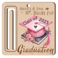 2025 Graduation Wooden Money Holder Cash Gift Card Graduation Party Keepsake Present Idea - Style 1 / 10x10x0.3cm