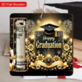2025 graduation wooden money holder ornament, flat 2d grad cap party gift pendant decor. - Style 6 / 10x10x0.3cm