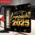 2025 graduation wooden money holder plaque with cap design, perfect student gift pendant. - Style 7 / 10x10x0.3cm