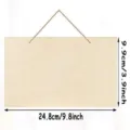 Onbewerkt houten hangend bord rechthoekige houten plaque voor DIY woondecoratie - Rechte hoek rechthoek