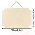 Onbewerkt houten hangend leeg bord rechthoek DIY ambacht thuis muur decor bord - Afgeronde Rechthoek