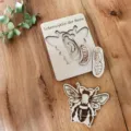 Wooden bee life cycle puzzle toy, montessori insect growth tray educational toy. - Bee
