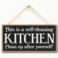 Wooden kitchen hanging sign wall decor rustic home plaque funny quote sign wall art ornament - 20x10 / J20X10-129