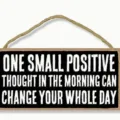 Wooden motivational hanging sign wall decor with positive quote for home kitchen room decor - 20x10 / J20X10-129-1