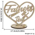 Hölzerne Vatertag Herz Tischdekoration Holz Handwerk Desktop Ornament für Väter Geschenk - Vatertag Werkzeuge Stil