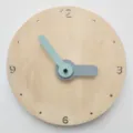 Horloge murale silencieuse en bois nordique décoration d'intérieur minimaliste salon chambre - Vert et gris (piles non incluses)