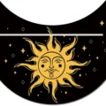 Black wooden moon tarot card stand with gold sun face design for altar and witchcraft decor. - Moon 10
