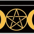 Wooden pentagram moon tarot card holder black gold altar stand for wicca witchcraft decor - 2