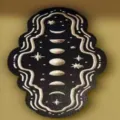 Wooden moon phase wall hanging celestial decor bohemian black plaque for home bedroom - L / Style 3