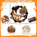 Halloween wooden door sign hollow 3D hanging wreath hanging decoration 11.8 inch - Halloween Pumpkin Style / 30x30x0.5cm
