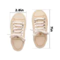 Wooden lacing shoes toy for kids, early educational fine motor skills learning toy with white laces. - Kids