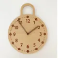 Japanischer Stil Holz Wanduhr kreative Kinderzimmer leise dekorative Uhr mit Minutenskala - #1 Vollständig geschlossener Griff