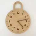 Japanischer Stil Holz Wanduhr, kreative runde leise dekorative Uhr für Zuhause Zimmer. - #3 Vollständig geschlossen