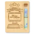 Wooden Money Holder with Test Tube Creative Birthday Graduation Party Gift Cash Card Display - Style 3