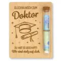 Hölzerne Doktor Geldgeschenk Karte mit Reagenzglas für Abschluss, perfekte Geschenkidee. - Stil 9