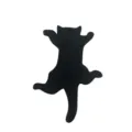 Silhouette chat noir en bois décoration cadre de porte ferme décoration suspendue - Noir