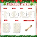 Set di dettagli per decorazioni natalizie in legno con gnomi e stencil di impronte. - Set da 7 pezzi G-Footprint