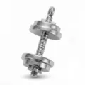 Pendentif haltère argenté fitness charmant élégant salle de sport collier accessoire homme - Haltère Argent