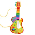 Kinder Holz DIY Gitarre Spielzeug Bunt Bemalt Musikinstrument Kreativ Handwerk Variante - Leere Gitarre Oval