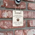 Cartel de madera para puerta no tocar timbre perro divertido decoracion colgante para porche - Ajuste regular