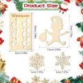Set di decorazioni con impronte di gnomo di Natale e fiocco di neve dimensioni - Set da 4 pezzi G-Footprint