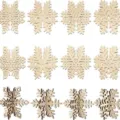 Ornement créatif de flocon de neige en bois 3D pour sapin de Noël, déco de table à assembler. - Flocon de Neige (4 Styles 3 Ensembles)