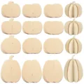 Puzzle citrouille 3D en bois DIY non peint décoration table automne artisanat variante lot - Citrouille (4 Styles 3 Ensembles)