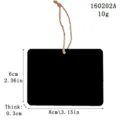 Rustic wooden blackboard hanging tag with rope, vintage memo message board for home decor. - 10 Pieces/Pack / Rounded Rectangle