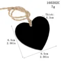 Heart-shaped wooden chalkboard hanging pendant with jute rope for home holiday decoration props - 10 Pieces/Pack / Heart