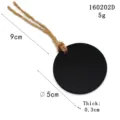 Round wooden chalkboard pendant with hanging twine, size 5cm diameter and 0.3cm thickness. - 10 Pieces/Pack / Round