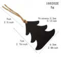 Wooden Christmas tree hanging pendant black message board rustic holiday decor ornament - 10 Pieces / Christmas Tree