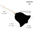 Wooden bell hanging chalkboard ornament with rope, rustic home holiday decoration sign. - 10 Pieces / Bell