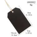 Black wooden hanging tag blank blackboard gift tag with twine string and clear size specifications - 10 Pieces / Rhombus Earrings