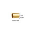 Close-up detail of golden stainless steel geometric tube DIY jewelry accessory component. - 1.5cm Width / Gold