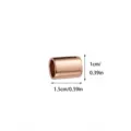 Stainless steel tube bead charm component, rose gold DIY bracelet jewelry accessory. - 1.5cm Width / Rose Gold