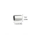 Stainless steel geometric tube DIY bracelet jewelry accessory, silver cylinder variant. - 1.5cm Width / Silver