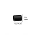 Black stainless steel tube charm DIY jewelry component for custom bracelet 1.5x1cm - 1.5cm Width / Black