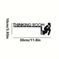 Schwarzes Metall Wandkunst Schild Thinking Room Toilette Deko minimalistisch Hausschild - Denker-Türdekoration